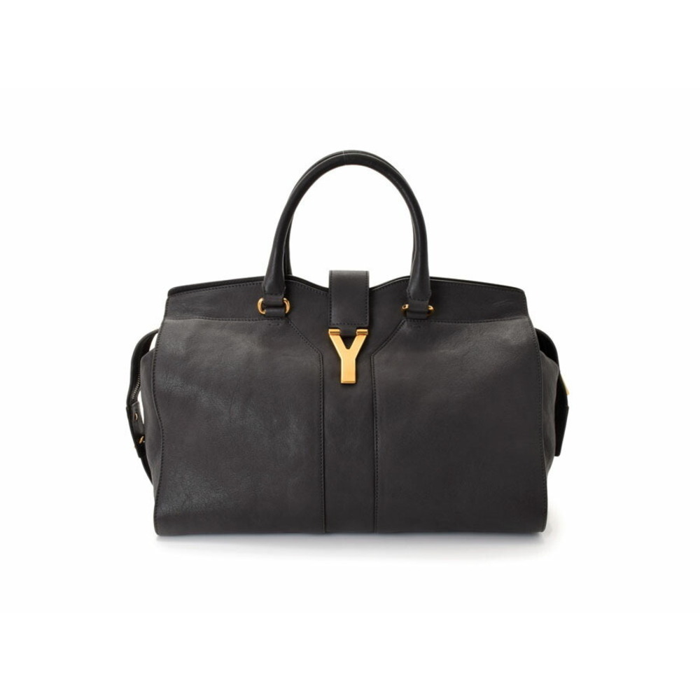 Saint Laurent Cabas Calfskin Gray